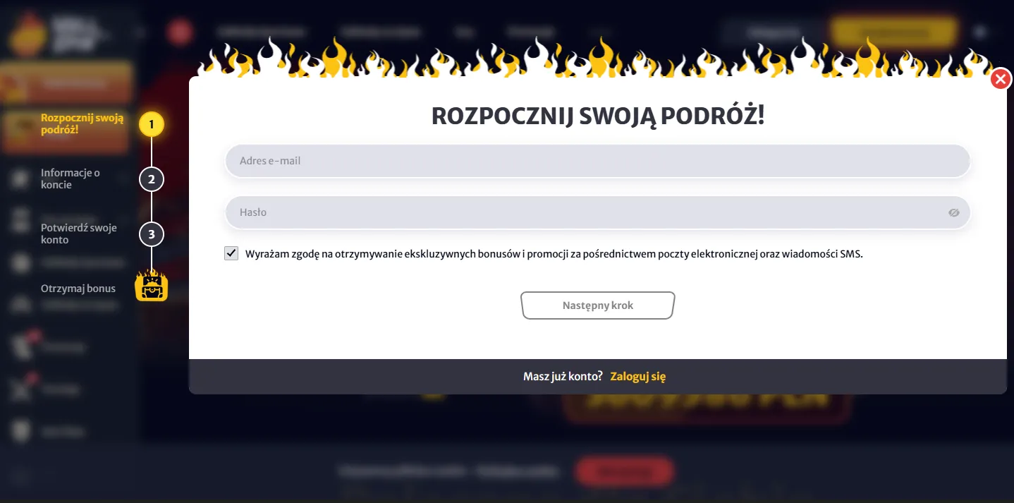 Rejestracja i logowanie w HellSpin Casino